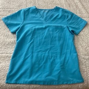 Mandala blue scrub top